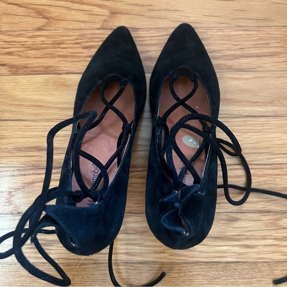 Jeffrey Campbell black suede lace up ankle tie heel 39 - Picture 8 of 8